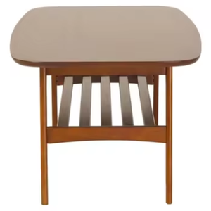 Table basse de design moderne et contemporain en bois massif de teck pour salon, patio, hôtel, prête à l'emploi - Product Image 4