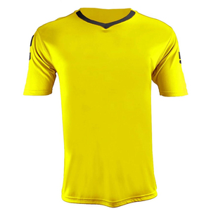 Camiseta de Fútbol Amarilla para Hombre, Cuello en V, Manga Corta, Absorbe la Humedad, Impresión Sublimada, Corte Regular, Transpirable, Ligera, Deportiva para Adultos - Product Image 4