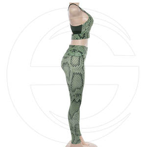 Ensemble de yoga pour femmes, vêtements de sport push-up, tenue d'entraînement ajustable, imprimé numérique, texture unie, ensemble 2 pièces pleine longueur - Product Image 2