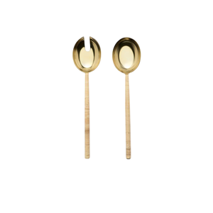 Elegante Juego de Servidores de Ensalada de Acero Inoxidable, Juego de 2 Cucharas y Tenedores Decorativos con Mango Azul para Uso en el Hogar, Cocina y Restaurante - Product Image 5