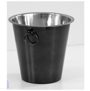 Cubo para Hielo y Cerveza, Grande, Resistente, con Recubrimiento de Polvo Negro, Decorativo, para Fiestas y Almacenamiento - Product Image 3
