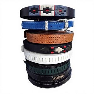 เข็มขัดหนังวัวแท้สำหรับผู้ชายหนังวัวควายแท้คุณภาพติดทนนานมีลวดลายสีทึบและหัวเข็มขัดสแตนเลส - Product Image 2