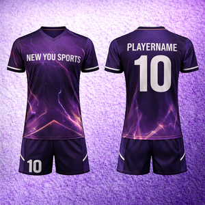ชุดฟุตบอลแบบซับลิเมชั่นพร้อมกางเกงขาสั้น  พร้อมชื่อทีมและหมายเลขผู้เล่น - Product Image 1
