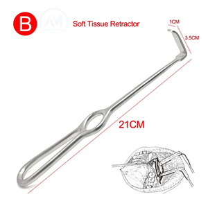 Retractor de tejidos blandos con curvaturas superior e inferior para implantes dentales y cirugía oral, 1 unidad, vendido por ToothAid Store - Product Image 2