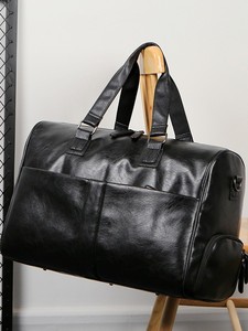 Nouveauté Sac de Sport de Luxe Personnalisé pour Homme en Cuir PU, Sac de Voyage Imperméable pour Week-end et Nuit, Sac de Gym et Sac Polochon - Product Image 2