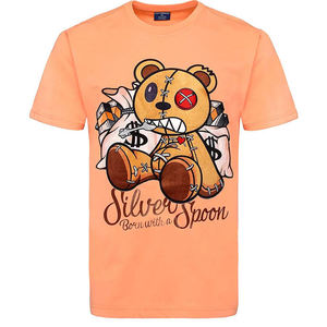 Camisetas con Estampado Gráfico de Oso de Dibujos Animados, Bordado y Apliques de Algodón, Personalizadas al por Mayor de Fábrica - Product Image 2