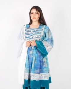Premium Cotton Ethnic Embroidered Maxi <b>Dress</b> Handmade Custom Design Export Quality Afghani Casual <b>Dresses</b> - Product Image 5