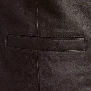 Chaleco de Motociclista Reversible de Lona y Cuero para Hombre, Cierre con Botones de Cuerno, Transpirable, Anti-UV, Estilo Urbano, Personalizado OEM - Product Image 3