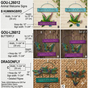 Letrero de Bienvenida Decorativo de Metal para Pared - Product Image 5