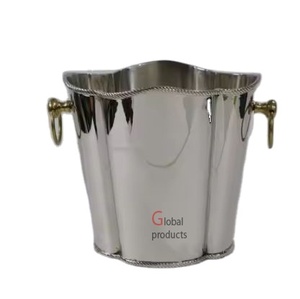 Beautiful Long Size Silver Finished Beverage <b>Ice</b> <b>Bucket</b> Wine Cooler For Bar Restaurant - Product Image 1