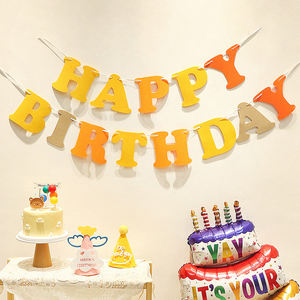 Bannière de lettres JUXINDA, accessoires <span class=keywords><strong>photo</strong></span> et décorations pour fêtes de bébés et d'enfants, décorations <span class=keywords><strong>joyeux</strong></span> <span class=keywords><strong>anniversaire</strong></span> - Product Image 3