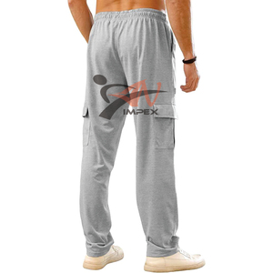 Pantalones Deportivos Casuales Holgados con Bolsillos para Hombre, Pantalones Deportivos Tipo Cargo, Pantalones Atléticos con Parte Inferior Abierta - Product Image 1
