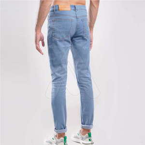 Pantalon en jean décontracté pour homme, coupe slim, droit, léger, 100% coton, confortable, taille adulte - Product Image 5