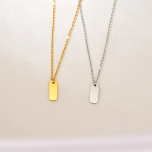 สร้อยคอจี้รูปทรงเรขาคณิตสำหรับผู้หญิง ทำจากสแตนเลสสตีล 304 ชุบทอง 18K พร้อมการชุบหนา 0.03µm บนสายโซ่ - Product Image 1