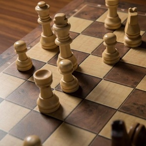 ILAHI's Eco-Friendly Rustic Polished Rectangle <b>Chess</b> <b>Board</b> Game 100% Handmade Pure Wood Animal/Love Style Customized Size <b>Chess</b> - Product Image 4