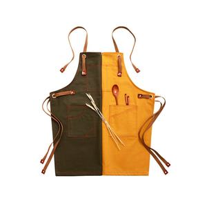 Ajustable Cocina Camarera Estilo coreano Tienda de té Delantal Moda Patchwork Transpirable Hogar Cocina Delantales de mezclilla a prueba de aceite - Product Image 5