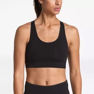 Women's Gray Scoop Neck Seamless Crop <b>Top</b> Tank <b>Top</b> Yoga Workout Wear - Product Image 4