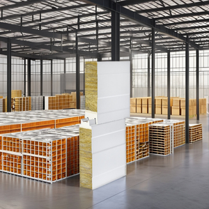 Panneau sandwich pour mur intérieur de salle blanche, laboratoire, ignifuge, insonorisant, résistant à l'eau, écologique - Product Image 1