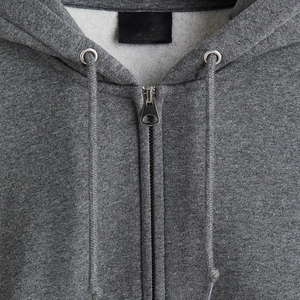 Sudadera con Capucha y Cremallera para Hombre, Última Moda, Color Sólido, Corte Holgado, Estilo Casual, Otoño, 100% Algodón Tejido, Transpirable, Manga Regular - Product Image 3