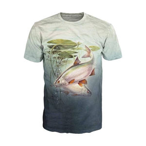 Vêtements de pêche personnalisés de haute qualité, respirants, avec protection UV, imprimés par sublimation, chemises de pêche légères à manches courtes respirantes - Product Image 1