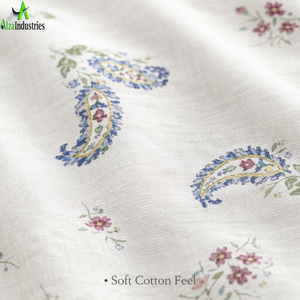 Juego de Sábanas de Algodón Premium Super King |   Ropa de Cama Suave y Cómoda con Estampado Floral Paisley, con Fundas de Almohada, Transpirable - Product Image 4