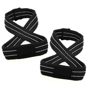 Anti Slip Figure 8 Powerlifting Straps High <b>Strength</b> Cotton Wrist Support for Bodybuilding <b>Strength</b> <b>Training</b> Gear - Product Image 1