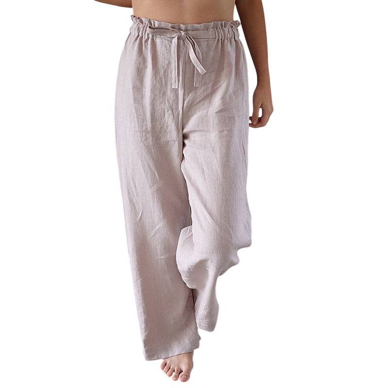 Stylish Women s Pink Linen Wide