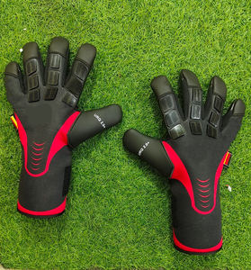 Gants de gardien de but de football professionnels pour l'extérieur avec protection des doigts, latex épaissi, sangle de poignet réglable et imperméables - Product Image 4