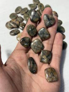 Chiastolite ธรรมชาติอัญมณี Cabochon หลวมรูปร่างผิดปกติขัดสำหรับทำเครื่องประดับ - Product Image 1