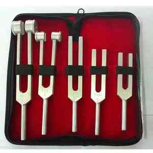 Ensemble de 5 diapasons - Instruments de diagnostic médical et chirurgical, ensemble de diapasons avec étui à fermeture éclair offert par Dentavex - Product Image 1