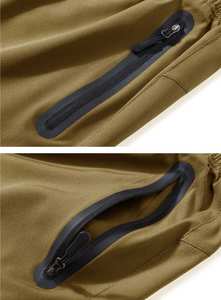 Men's Gym Fitness Casual Running <b>Shorts</b> Elastic Mid Waist Zip Pocket Athletic Workout with Drawstring Closure Pattern <b>Decoration</b> - Product Image 6