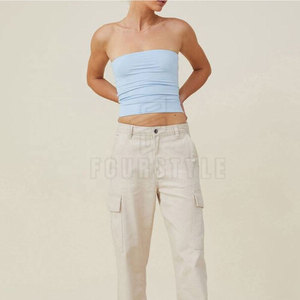 Women's Solid Color Tube <b>Top</b> Seamless Bandeau <b>Top</b> Soft Elastic Sleeveless <b>Top</b> for Summer Travel and Everyday Wear - Product Image 3