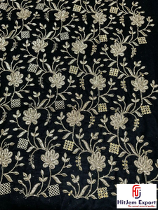 Tissu en polyester de luxe brodé de dentelle jacquard à sequins pour robe de soirée, robe de mariée, mode, textile personnalisé OEM ODM - Product Image 1