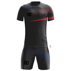 Uniforme de football personnalisé à séchage rapide, antibactérien, 100% polyester, protection UV, manches courtes, respirant, été, haute qualité, personnalisé - Product Image 1
