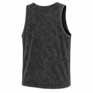 Débardeur sans manches col rond pour homme, boutonné sur le devant, tricoté, décontracté, finition délavée, écologique, séchage rapide, respirant, style sportif - Product Image 5