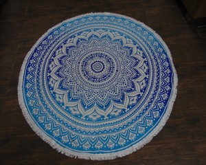 Mantel de Mesa de Algodón con Diseño de Mandala, Tapiz Impreso para Eid Musulmán, 100x100cm, Lavable a Máquina, Personalizable, Hecho a Mano - Product Image 6