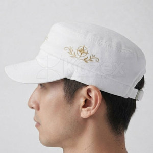 Gorro de Marinero Informal para Exteriores, Ligero, de Poliéster/Algodón, Estilo Uniforme Blanco para Eventos, Ceremonias y Desfiles, de Moda - Product Image 5