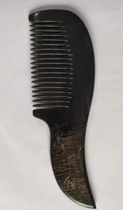 Peine de Cuerno de Búfalo Negro Natural Hecho a Mano, Ecológico, Diseño Moderno, Forma Personalizable, para Uso en Salón - Product Image 6