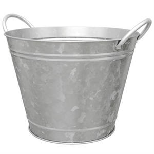 Macetas de Hierro Galvanizado de Gran Diseño, Cubos para Plantas, Macetas con Asa, Decoración para el Hogar y el Jardín, Macetas Redondas - Product Image 2