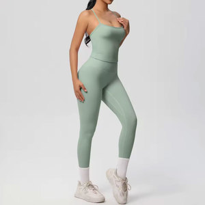 Conjunto de Top de Yoga para Fitness, Traje de Gimnasio, Top Deportivo sin Mangas, Ropa Interior Deportiva con Espalda Cruzada - Product Image 2