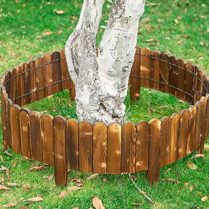 Borde de madera Premium asequible de medio tronco: valla de borde de madera de alta calidad para jardines y paisajes - Product Image 1