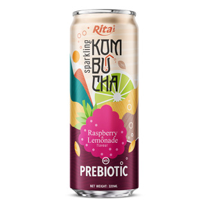 Prébiotique Kombucha étincelant avec saveur de citron et de thé vert 320ml peut boisson gazeuse en gros de haute qualité OEM ODM - Product Image 5
