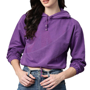 Sudadera con capucha morada extragrande para mujer, estilo casual, holgada, con capucha, estilo urbano, moda otoño-invierno, la más vendida - Product Image 1