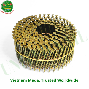 Industrial 1-1/4" X 0.083 Pallet Wire Coil <b>Nails</b> 14000pcs Zinc Yellow-Chromate Plated Screw/Ring/Smooth Shank Factory Price - Product Image 1