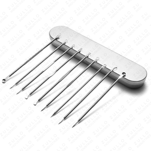 Professional 9 Piece Stainless Steel Acne Extractor Kit Blackhead Remover <b>Tools</b> with Precision Tweezers Set - Product Image 4
