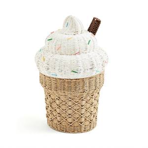 Cesto de Ropa Creativo con Forma de Cono de Helado Hecho de Jacinto de Agua – Cesto de Almacenamiento Natural Hecho a Mano para Habitación Infantil, Proveedor de Vietnam - Product Image 6