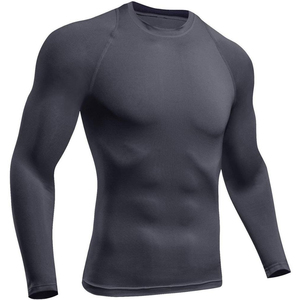 Haut de compression pour homme à manches longues, séchage rapide, respirant, extensible, protection UV, pour la natation, le surf et l'entraînement sportif - Product Image 6
