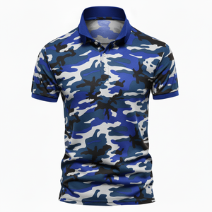 เสื้อโปโลกอล์ฟแบบซับลิเมชั่น ผ้าโพลีเอสเตอร์ 92% สแปนเด็กซ์ 8% ระบายเหงื่อได้ดี ยืดได้ 4 ทิศทาง ผ้าพรีเมียม สำหรับขี่ม้า - Product Image 3