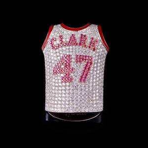 Ciondolo Maglia da Basket <span class=keywords><strong>Clara</strong></span> 47 Placcato in Rodio Argento 925 Moissanite Charm Unisex Hip Hop <span class=keywords><strong>per</strong></span> Uso Quotidiano - Product Image 3