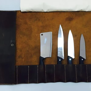 Sac de Chef en Cuir Style Vintage, Housse à Couteaux Anti-Odeur Premium, Robuste et Confortable pour le Rangement des Couteaux et des Ustensiles de Cuisine - Product Image 4